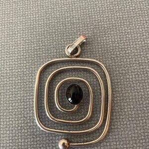 Sterling Silver and Black Onyx Pendant